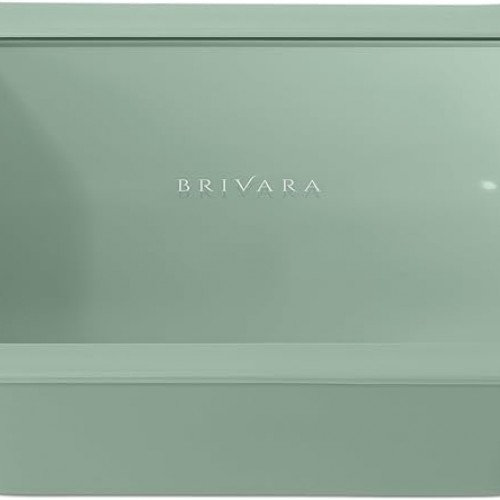 Ceramic Coated Glass Food Storage Container | No PTFE, PFOA, PFAS, and BPA | Reusable Non Toxic Meal Prep Container with Glass Lid | Easy To Store | 11 Cup Rectangle [Willow]